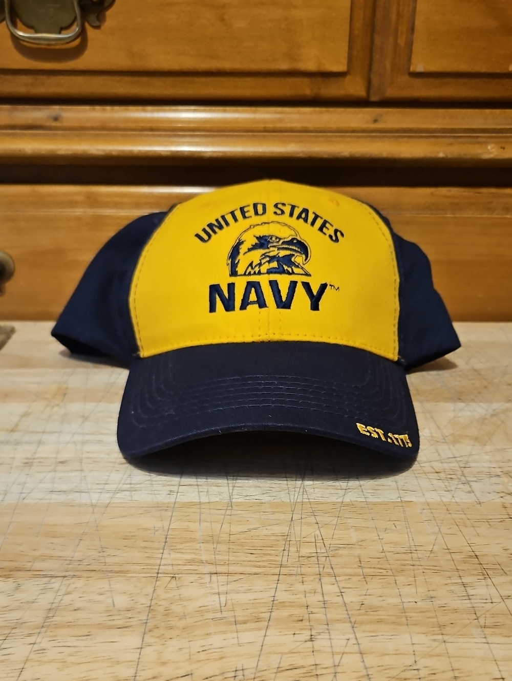 Two-Tone Yellow & Navy Cap